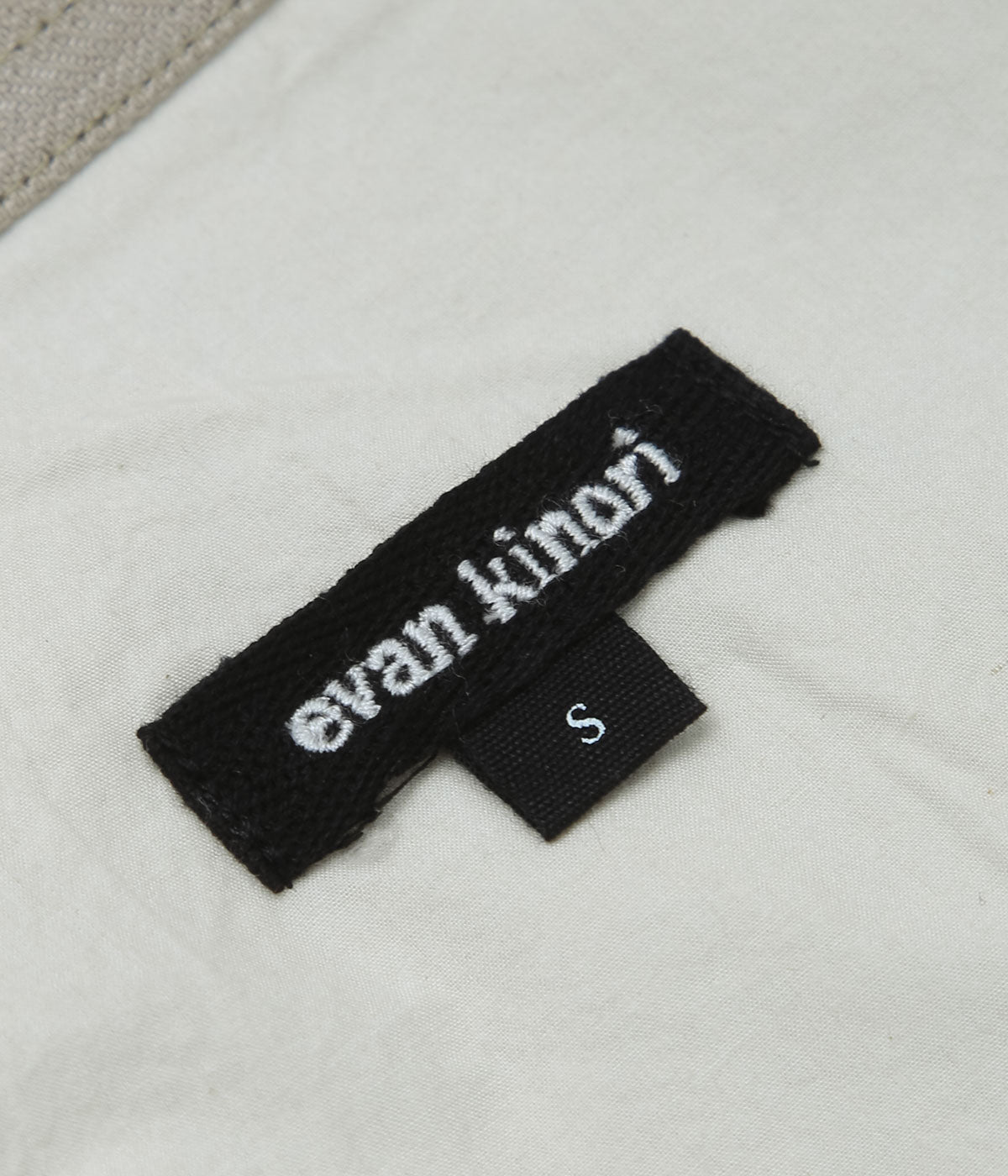 EVAN KINORI "FIELD SHIRT TWO|LINEN/COTTON H-BONE" (DARK BEIGE|COLD DYE)