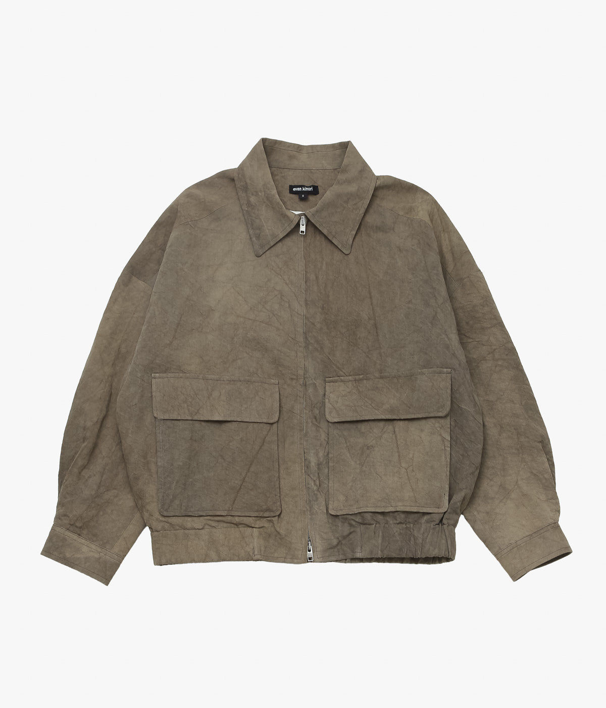 evan kinori ジャケット　エヴァンキノリ　1LDK ヘンプ　アウター EVAN KINORI ''ZIP JACKET TWO｜NATURAL DYE TWILL'' (BROWN