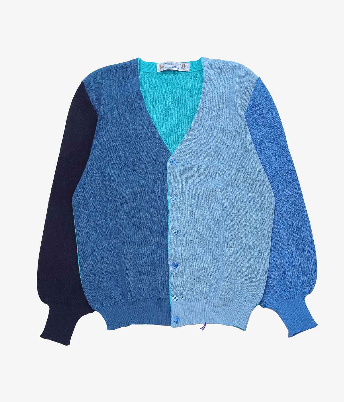 FANNI LEMMERMAYER ''5COL PANEL BELL SLEEVE CARDIGAN'' (BLUE MULTI)