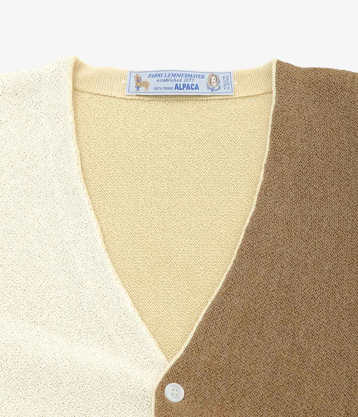 FANNI LEMMERMAYER ''5COL PANEL BELL SLEEVE CARDIGAN'' (BROWN MULTI)