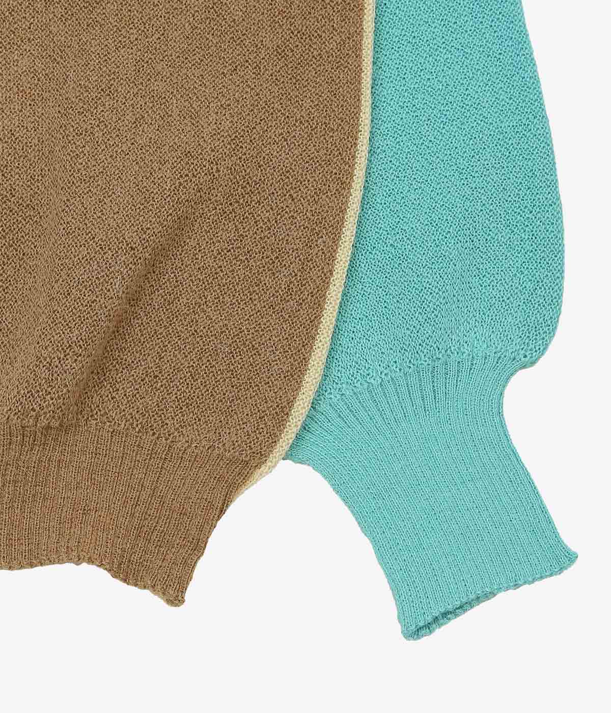 FANNI LEMMERMAYER ''5COL PANEL BELL SLEEVE CARDIGAN'' (BROWN MULTI)