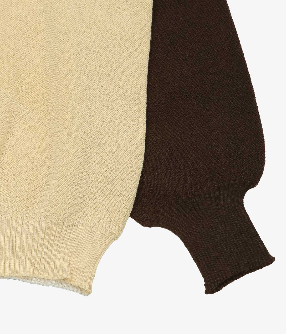 FANNI LEMMERMAYER ''5COL PANEL BELL SLEEVE CARDIGAN'' (BROWN MULTI)