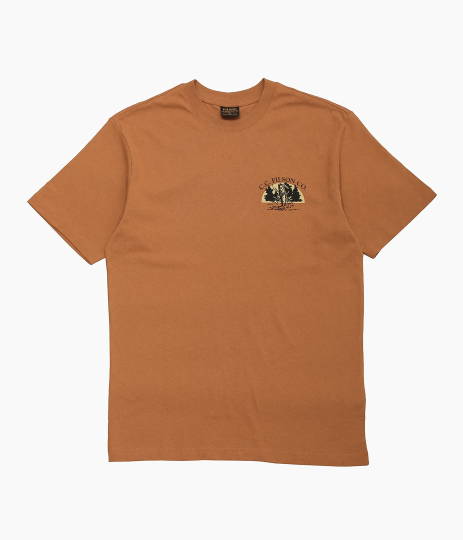 FILSON ''S/S FRONTIER GRAPHIC T'' (DK ORANGE)