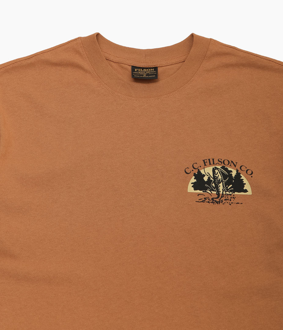 FILSON ''S/S FRONTIER GRAPHIC T'' (DK ORANGE)