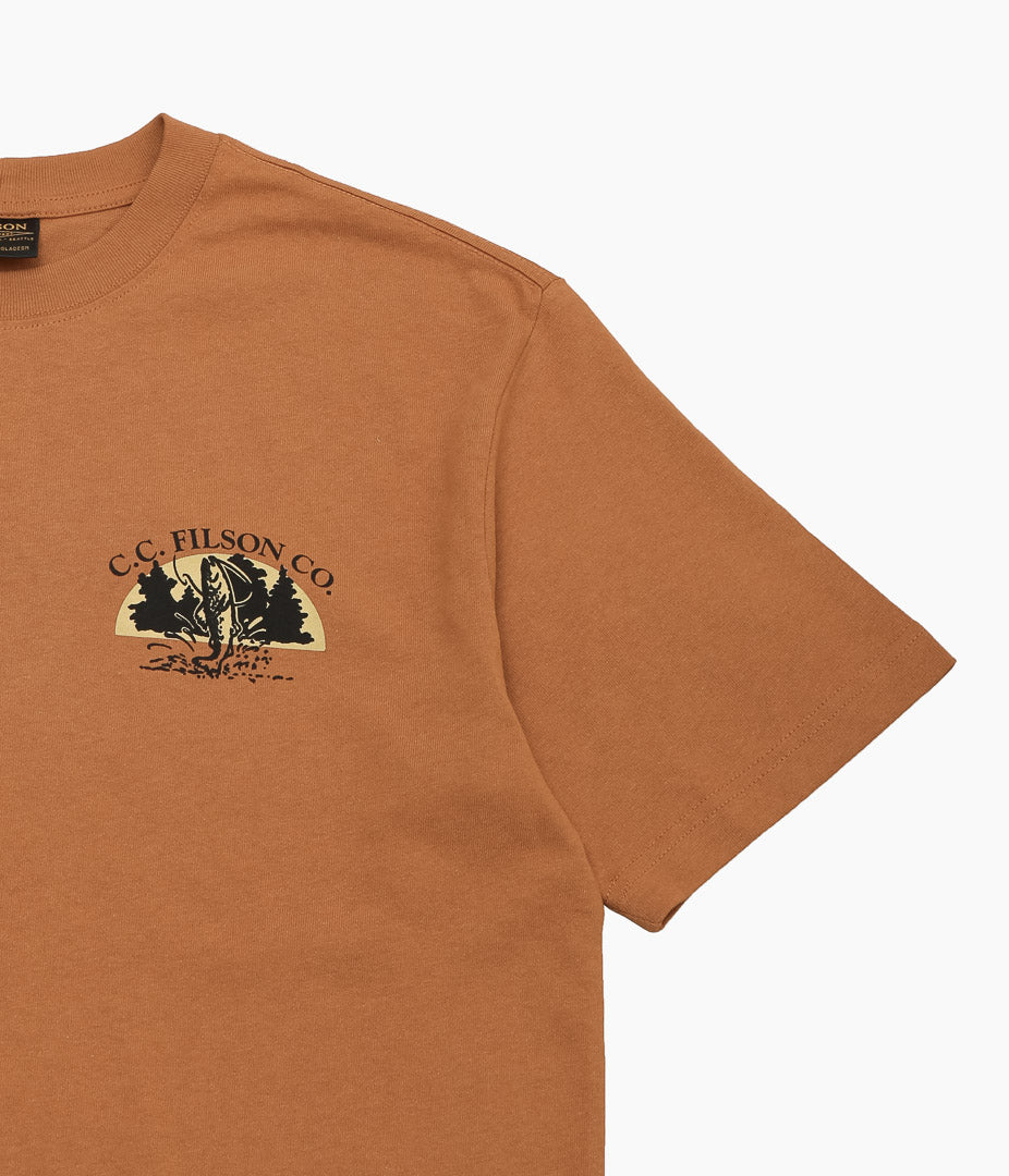 FILSON ''S/S FRONTIER GRAPHIC T'' (DK ORANGE)