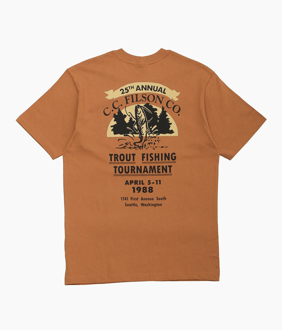 FILSON ''S/S FRONTIER GRAPHIC T'' (DK ORANGE)