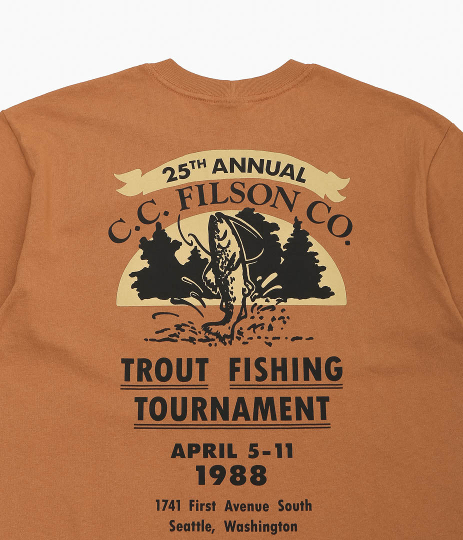 FILSON ''S/S FRONTIER GRAPHIC T'' (DK ORANGE)