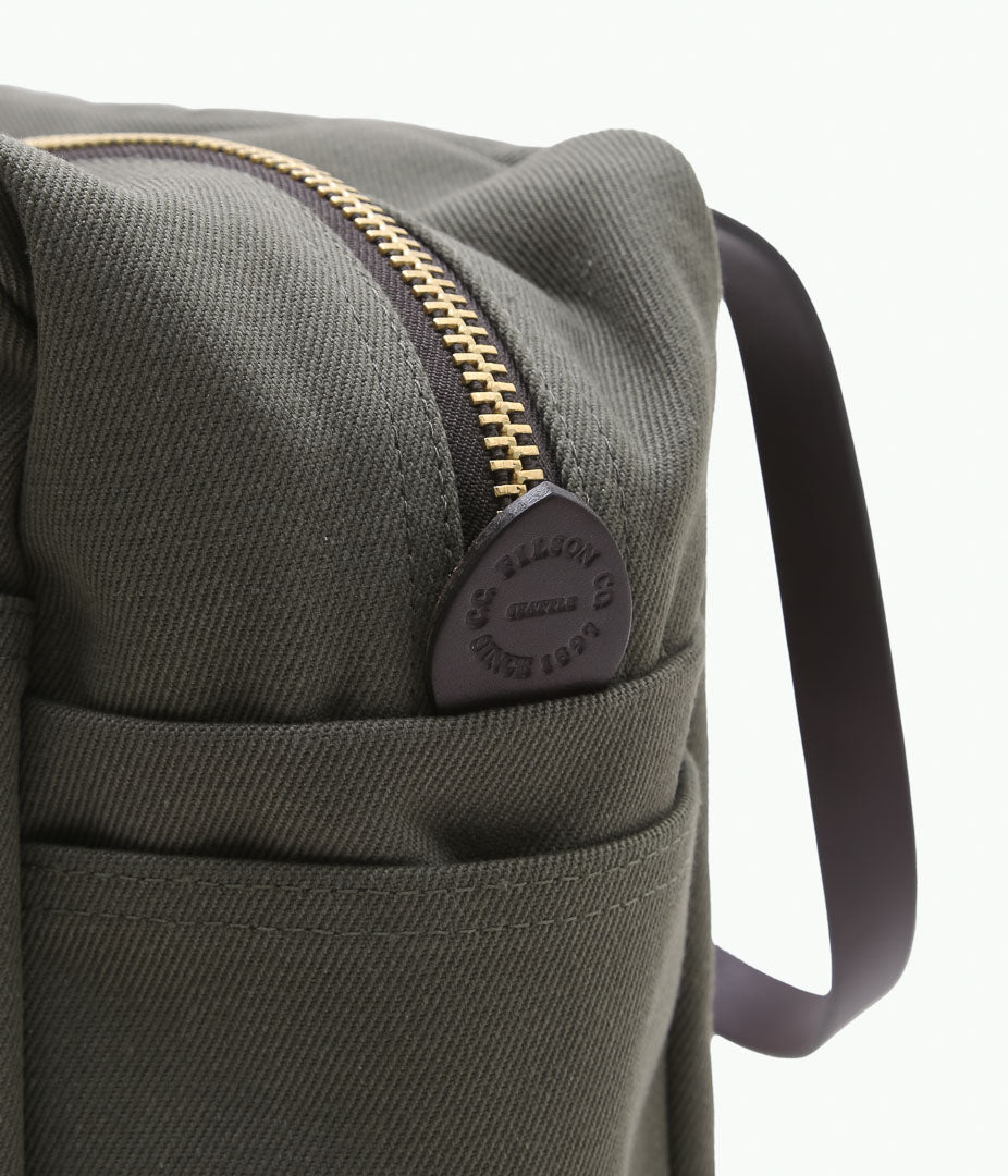 FILSON "TOTE BAG WITH ZIPPER"(OLIVE)