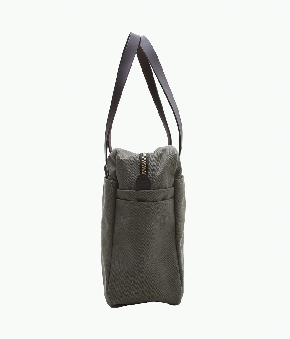 FILSON "TOTE BAG WITH ZIPPER"(OLIVE)