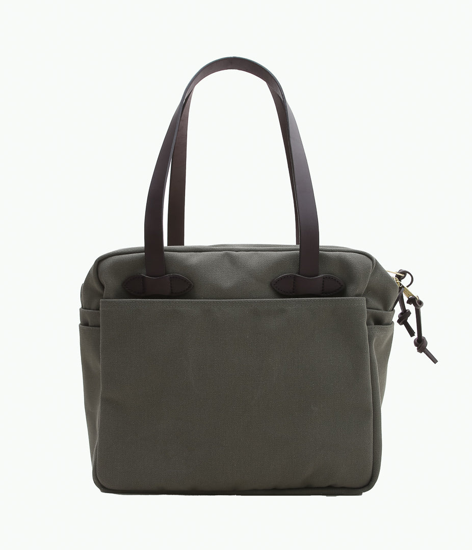 FILSON "TOTE BAG WITH ZIPPER"(OLIVE)