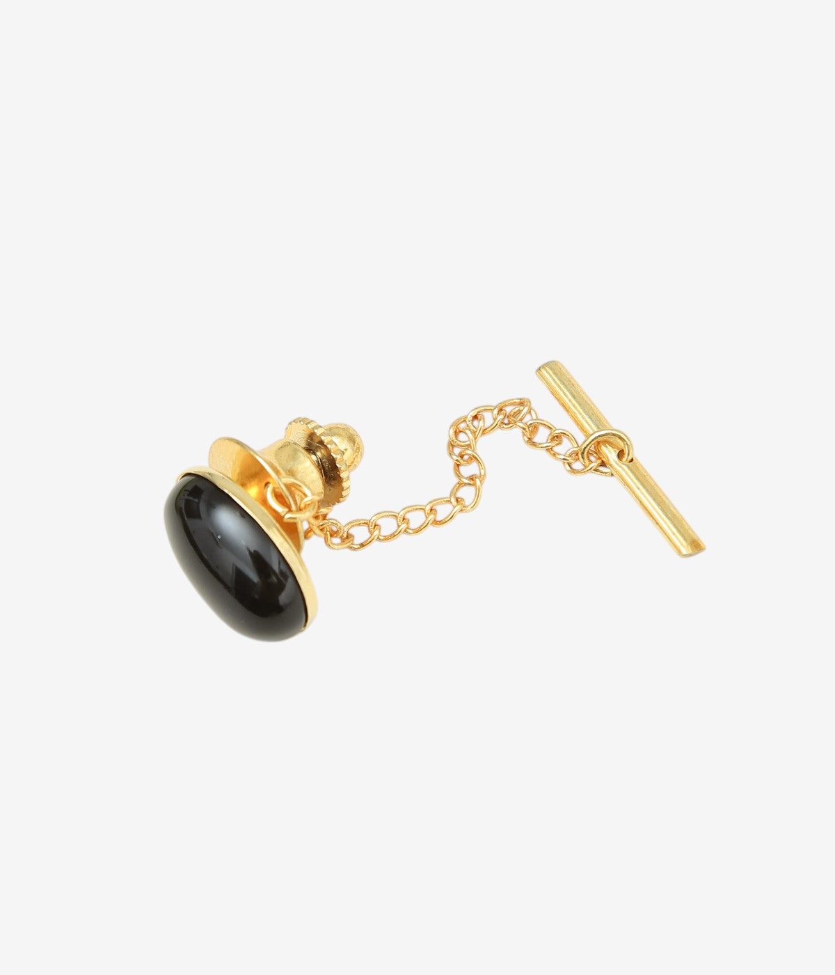 FINE AND DANDY ''LAPEL PIN (OVAL ONYX)'' (GOLD)