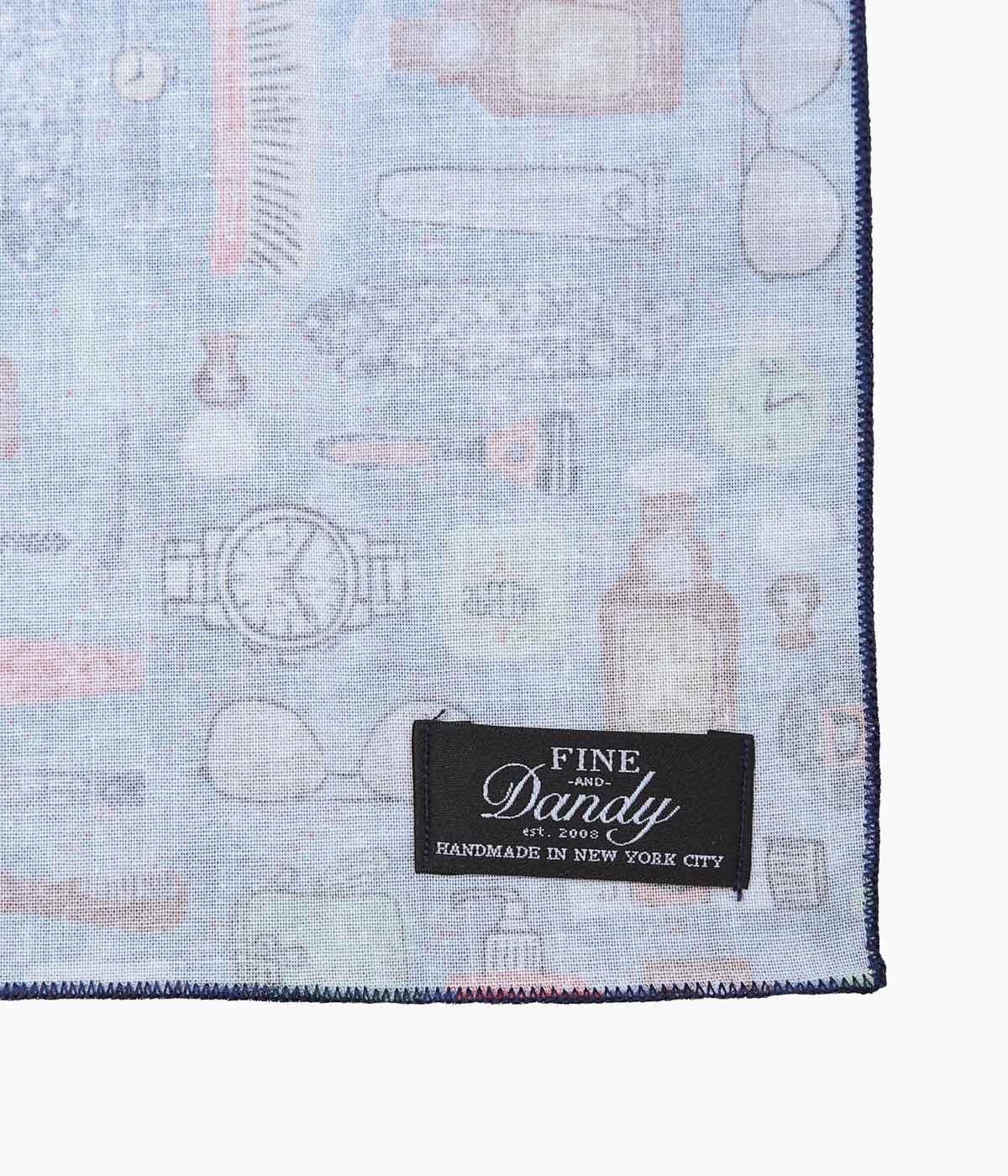 FINE AND DANDY ''POCKET SQUARES(GET READY WITH ME)'' (NAVY)