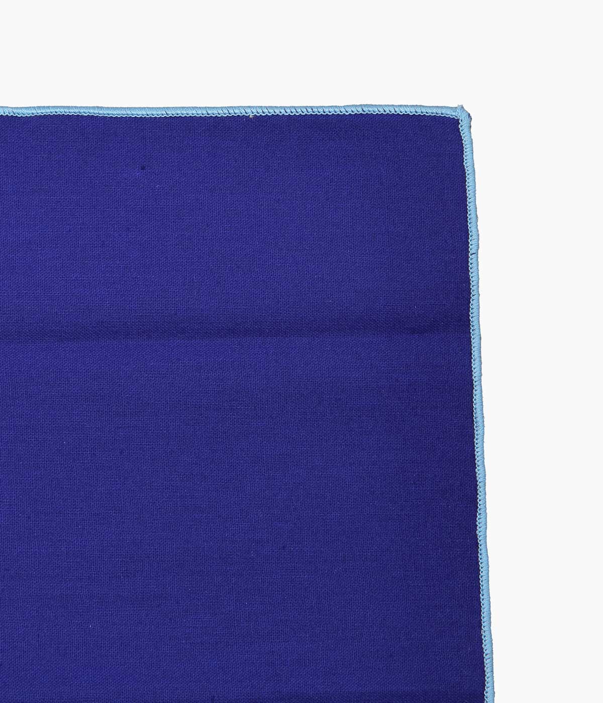 FINE AND DANDY ''POCKET SQUARES(ROYAL BLUE LINEN BREND)'' (ROYAL)