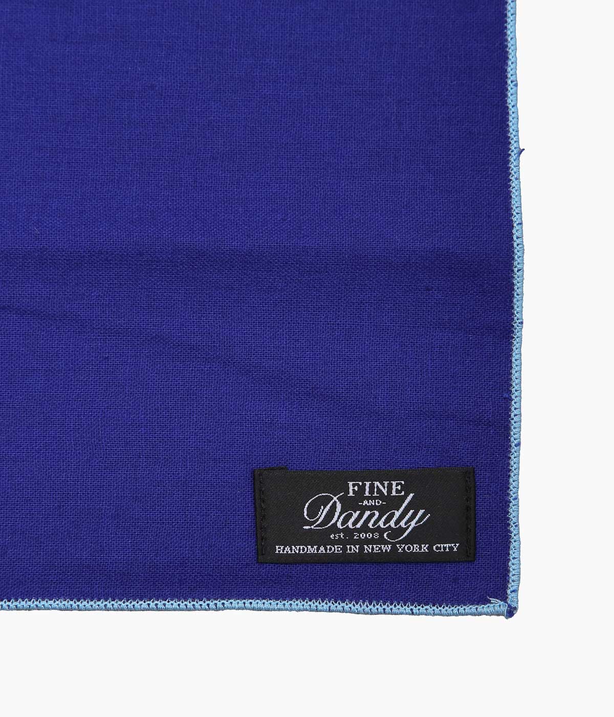 FINE AND DANDY ''POCKET SQUARES(ROYAL BLUE LINEN BREND)'' (ROYAL)