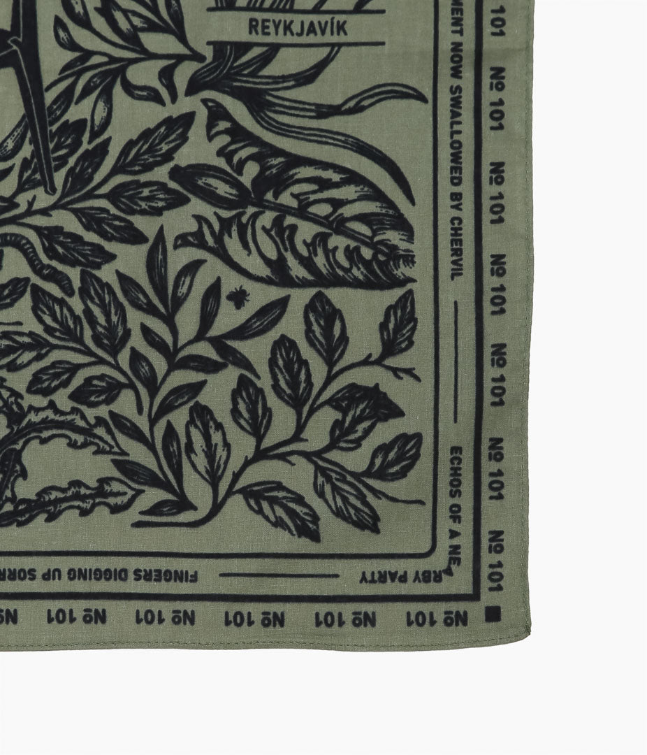 FISCHERSUND ''NO.101 SCARF'' (OLIVE)