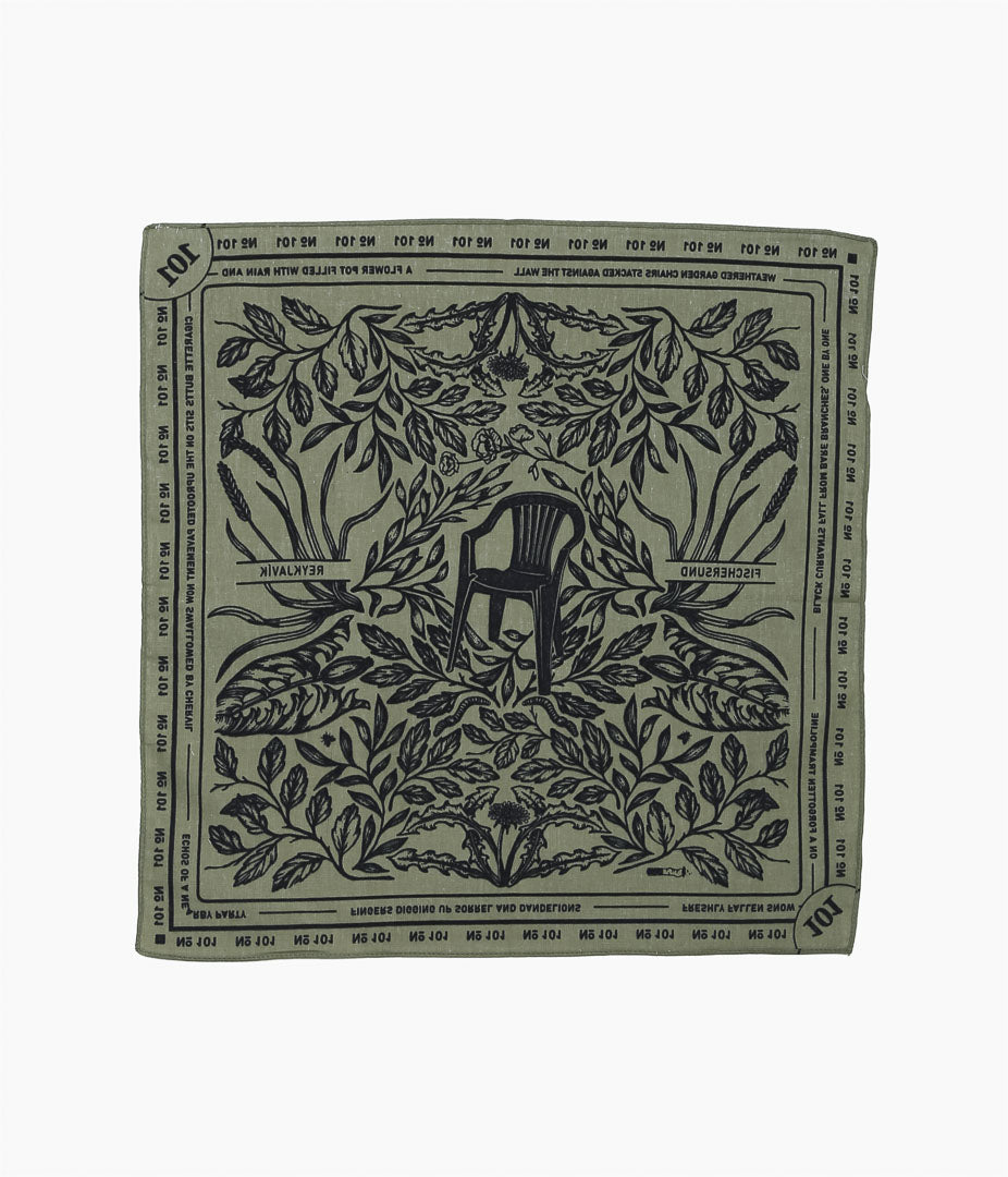 FISCHERSUND ''NO.101 SCARF'' (OLIVE)