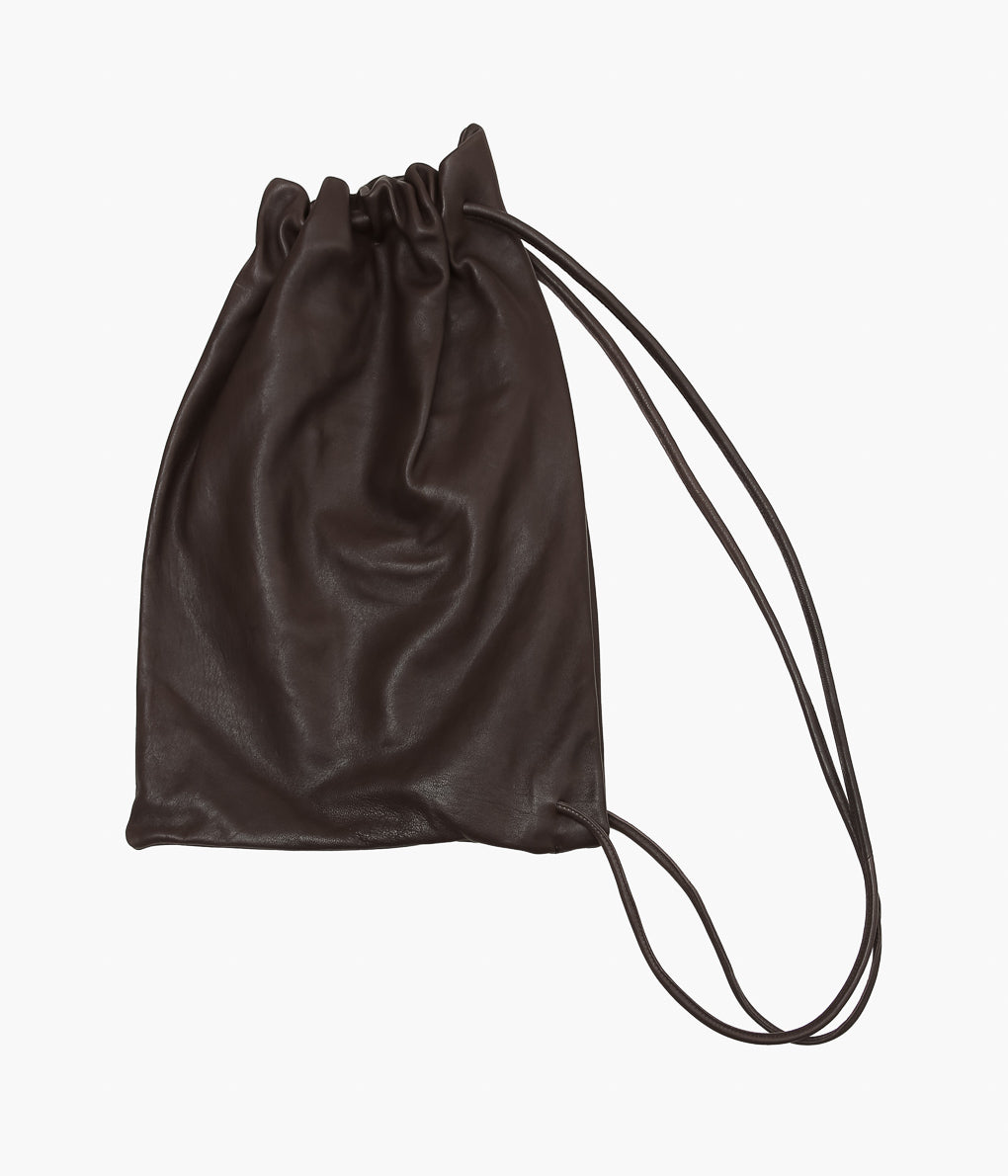 GABRIELA COLL GARMENTS ''NO.131 GATHERED CROSSED BAG'' (BROWN)