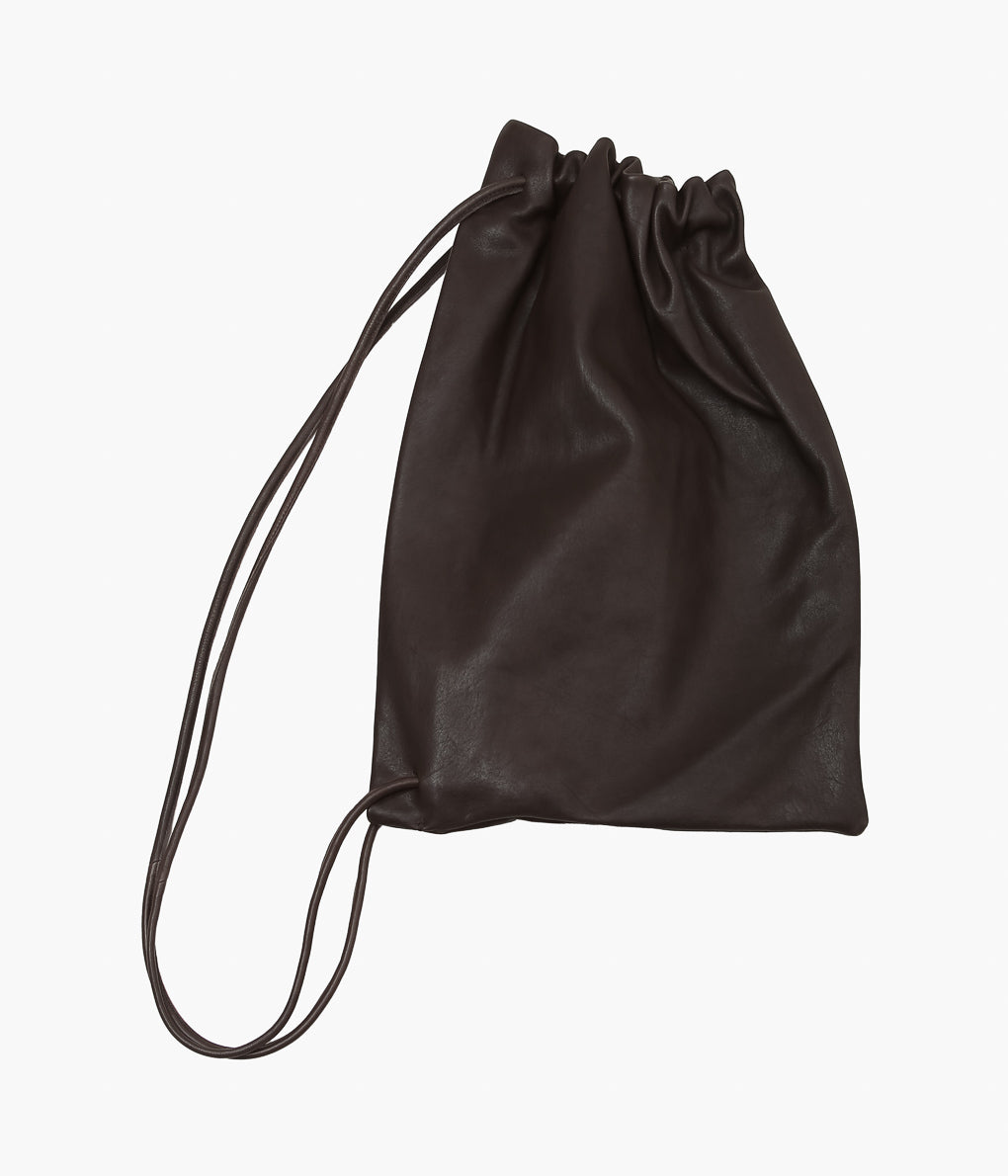 GABRIELA COLL GARMENTS ''NO.131 GATHERED CROSSED BAG'' (BROWN)
