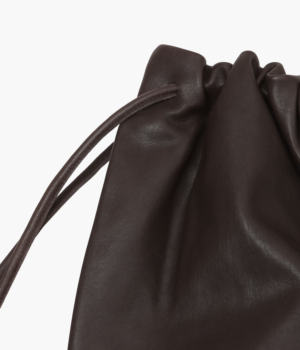 GABRIELA COLL GARMENTS ''NO.131 GATHERED CROSSED BAG'' (BROWN)