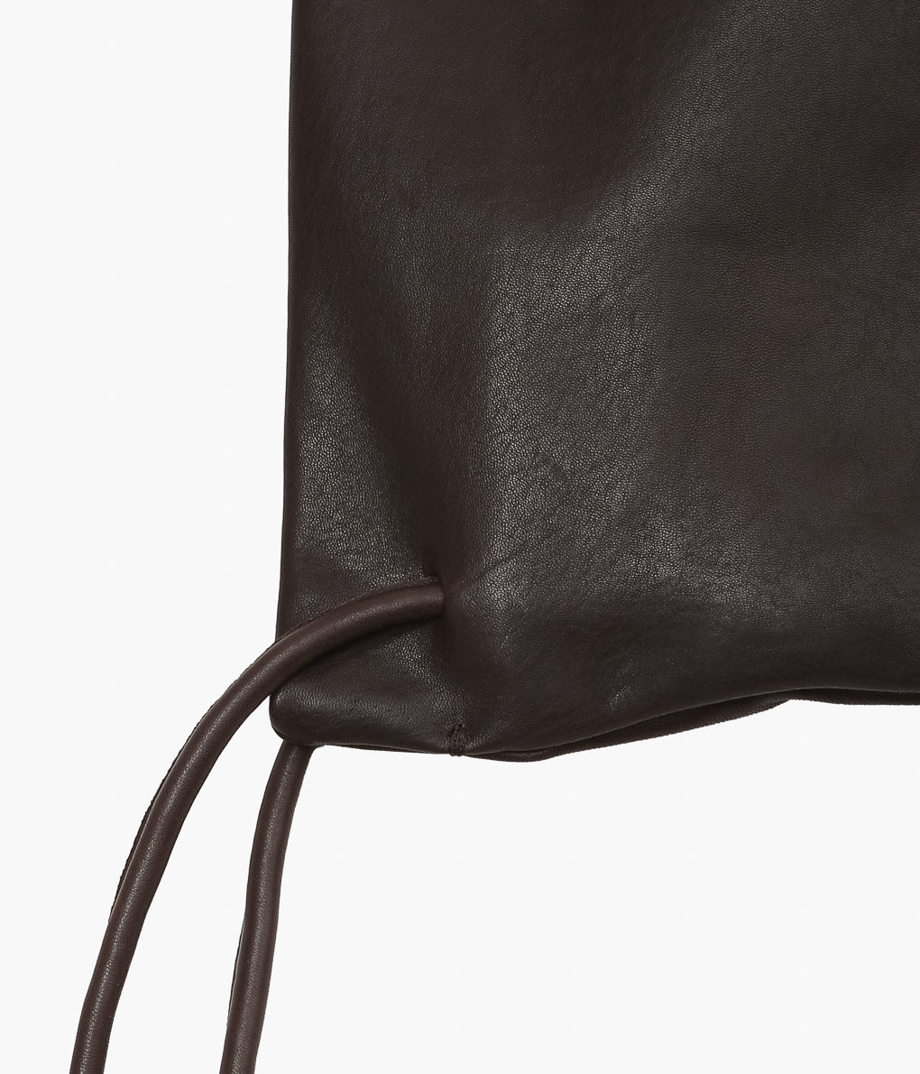 GABRIELA COLL GARMENTS ''NO.131 GATHERED CROSSED BAG'' (BROWN)