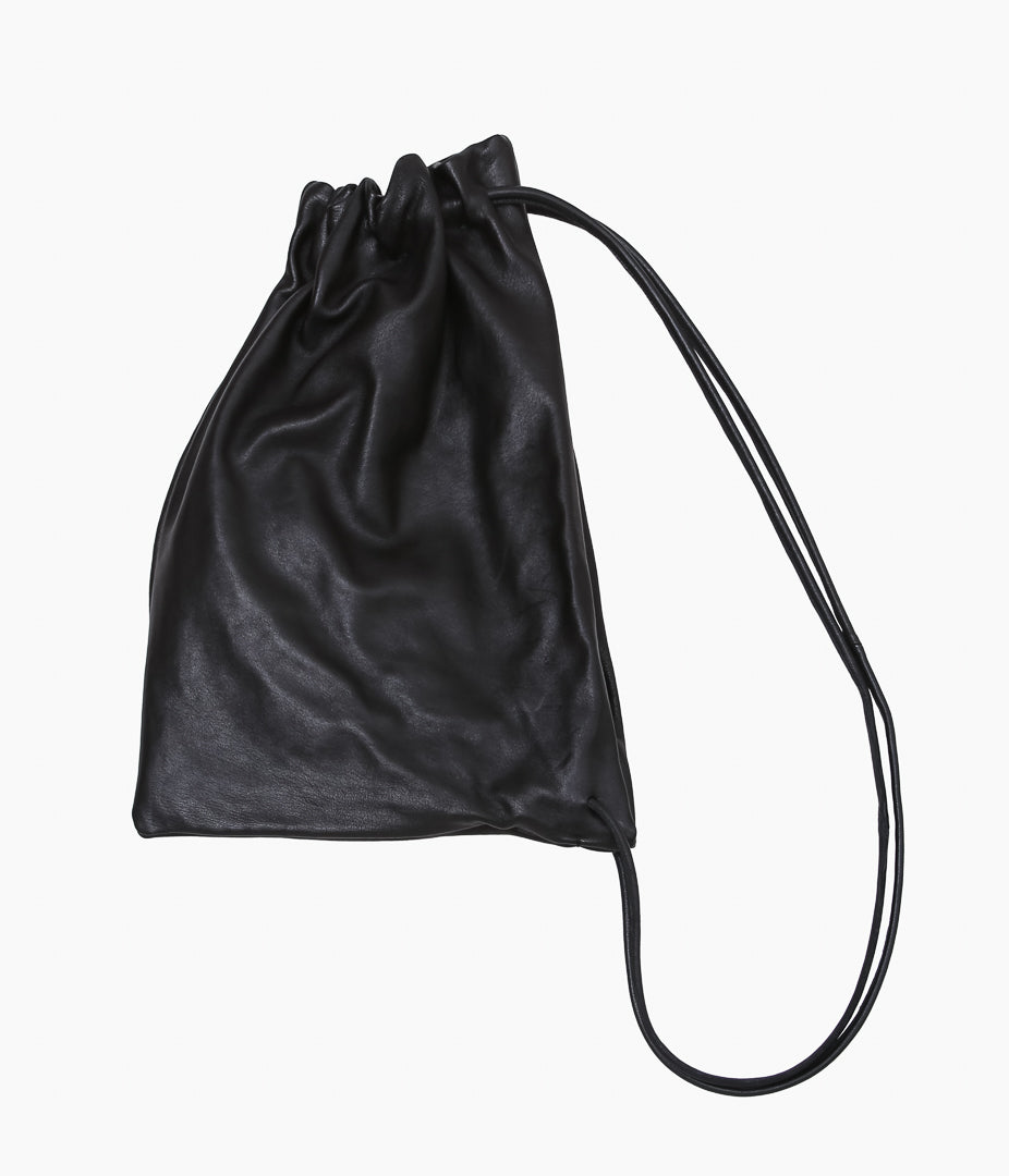 GABRIELA COLL GARMENTS ''NO.131 GATHERED CROSSED BAG'' (BLACK)