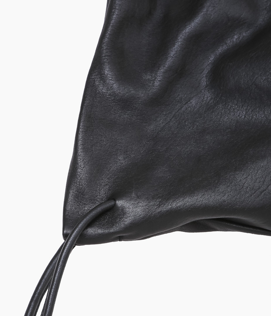 GABRIELA COLL GARMENTS ''NO.131 GATHERED CROSSED BAG'' (BLACK)
