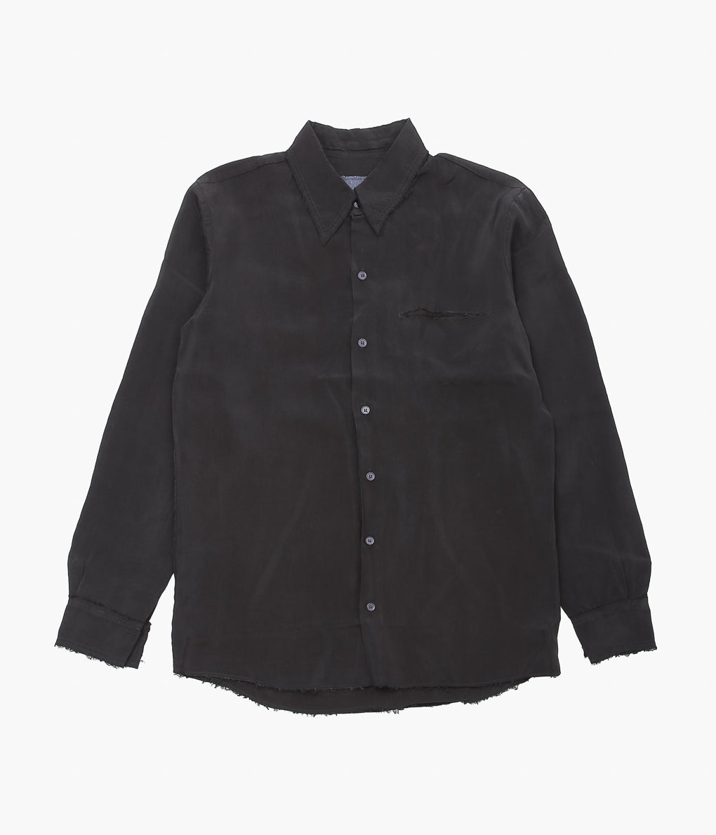 GABRIELA COLL GARMENTS ''NO.157 DOUBLE CUPRO POCKET SHIRT'' (BLACK
