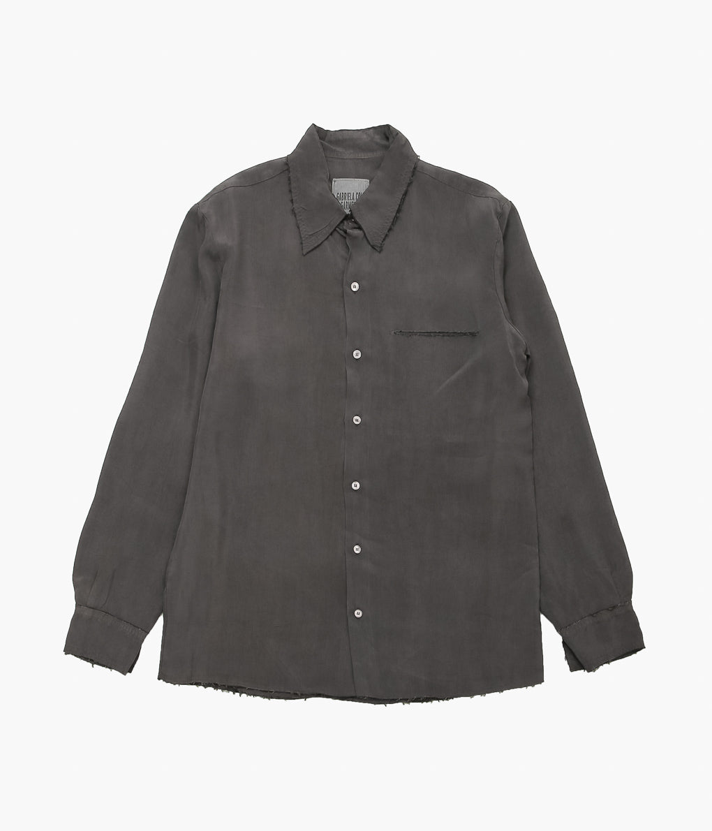 GABRIELA COLL GARMENTS ''NO.157 DOUBLE CUPRO POCKET SHIRT'' (BROWN)