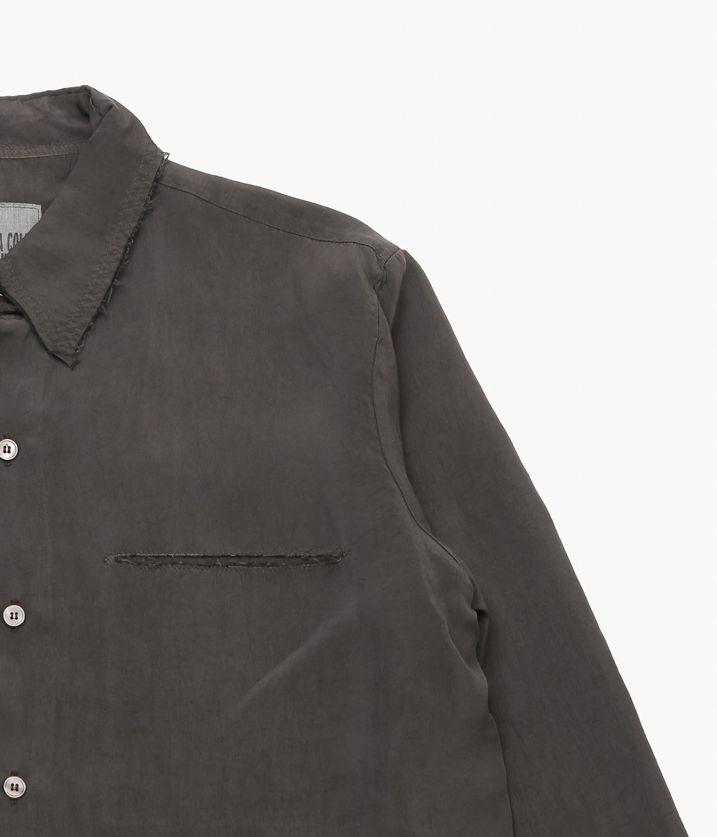 GABRIELA COLL GARMENTS ''NO.157 DOUBLE CUPRO POCKET SHIRT'' (BROWN)