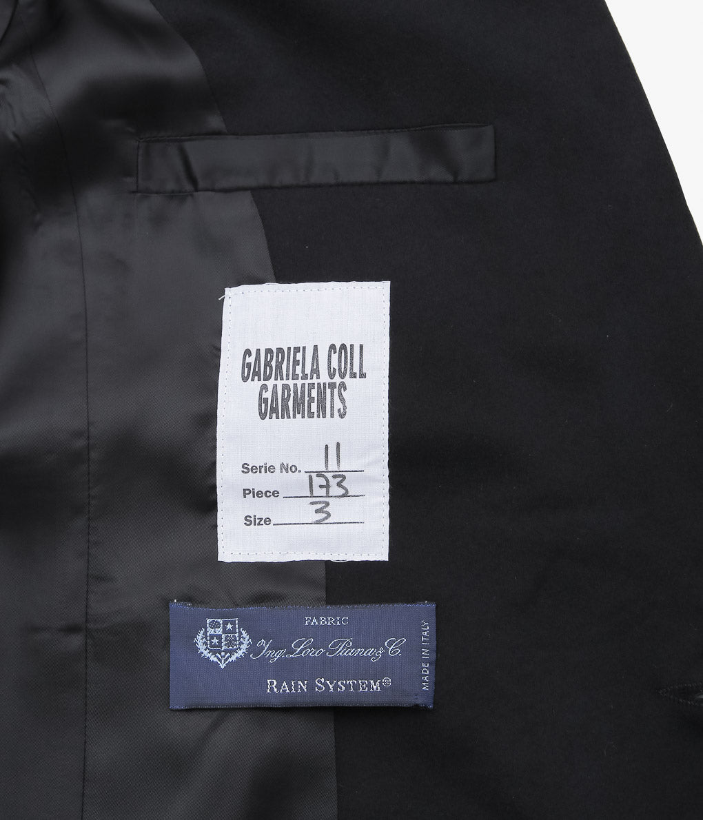 GABRIELA COLL GARMENTS ''NO.173 HEAVY WOOL TWO BUTTON JACKET ''(BLACK)