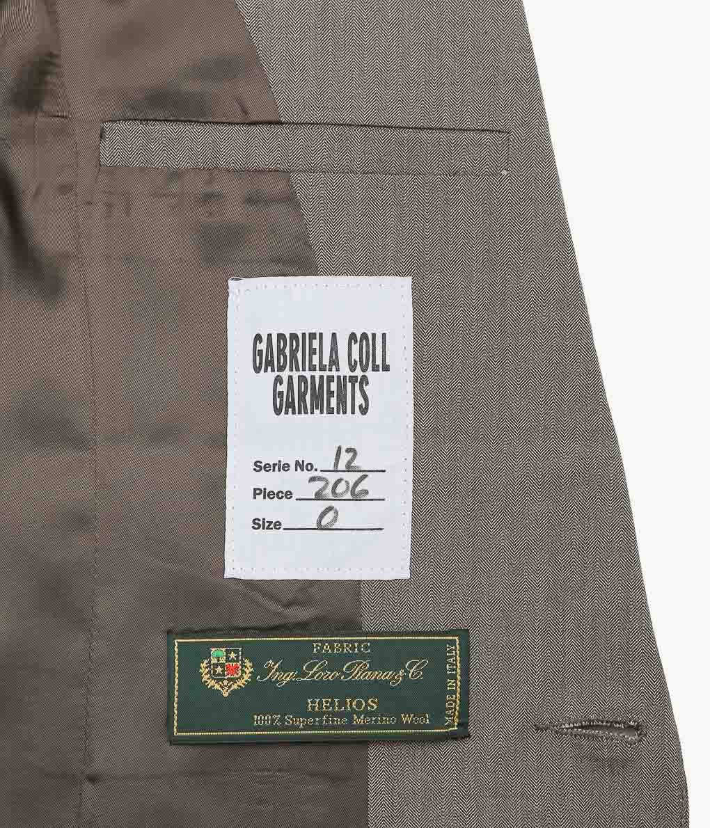 GABRIELA COLL GARMENTS ''NO.206 FINE WOOL JACKET''(BROWN HERRINGBONE)