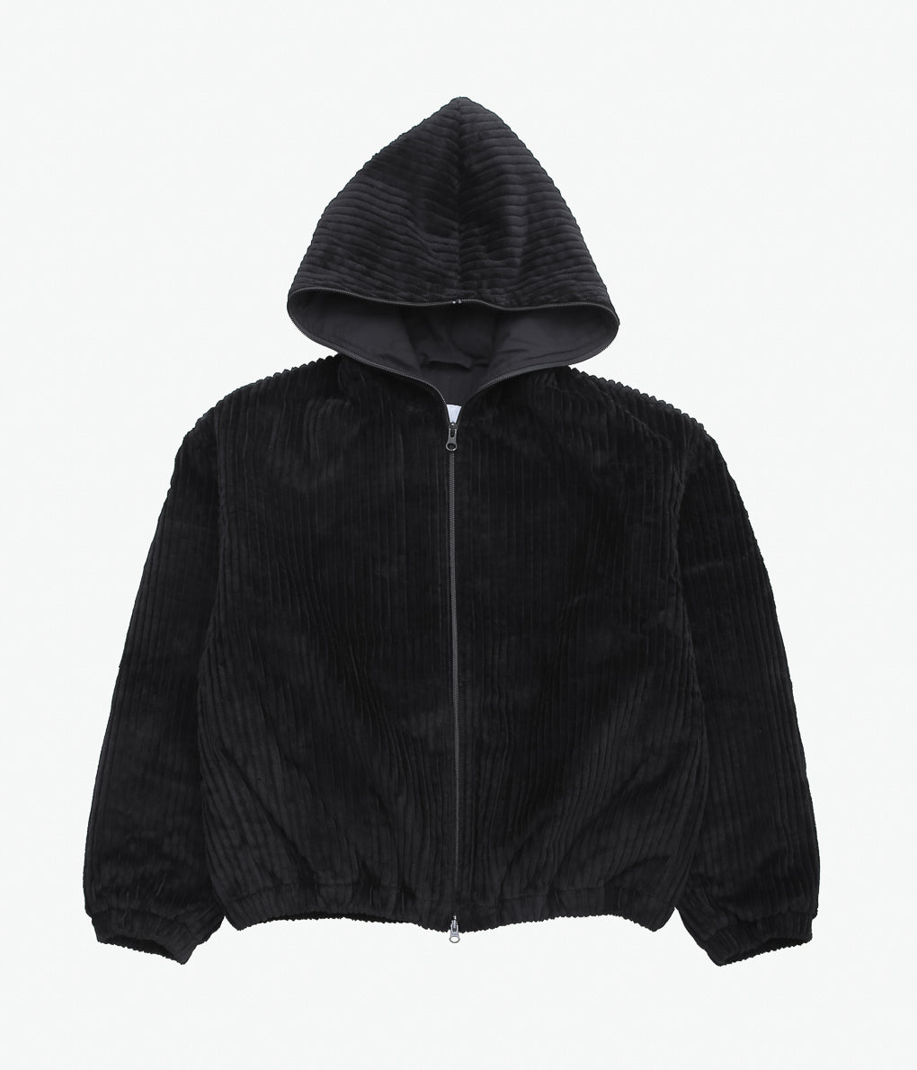GABRIELA COLL GARMENTS ''NO.216 CORDUROY PUFFER ZIPPER JACKET ''(BLACK)