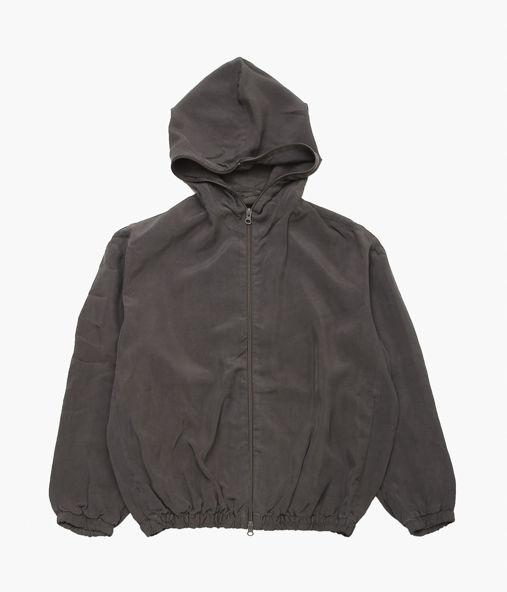 GABRIELA COLL GARMENTS ''NO.216 CUPRO DOUBLE HOODED ZIPPER JACKET'' (BROWN)