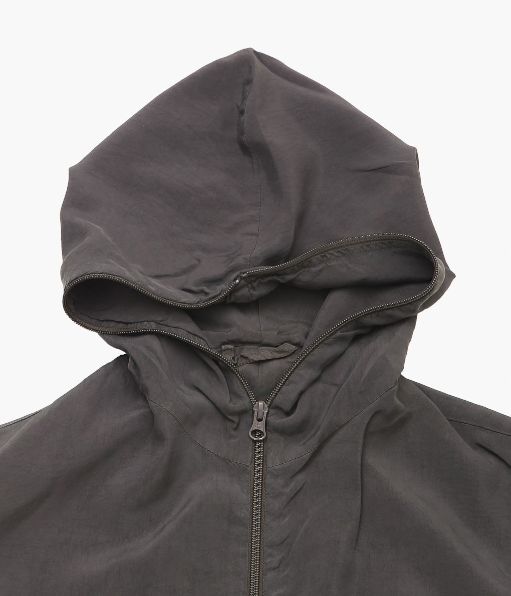 GABRIELA COLL GARMENTS ''NO.216 CUPRO DOUBLE HOODED ZIPPER JACKET'' (BROWN)