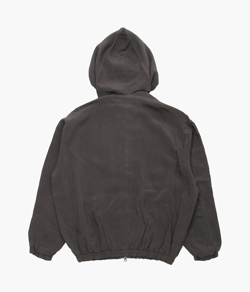 GABRIELA COLL GARMENTS ''NO.216 CUPRO DOUBLE HOODED ZIPPER JACKET'' (BROWN)