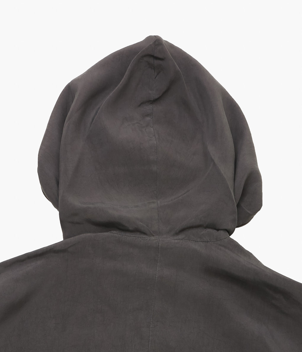 GABRIELA COLL GARMENTS ''NO.216 CUPRO DOUBLE HOODED ZIPPER JACKET'' (BROWN)