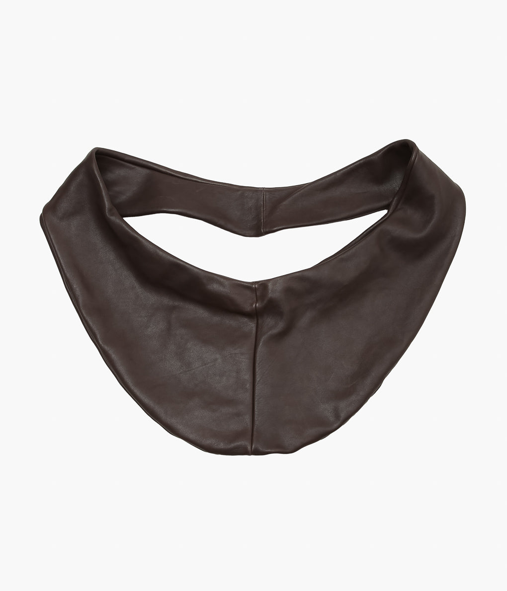 GABRIELA COLL GARMENTS ''NO.250 CROSSED LEATHER BAG'' (BROWN)