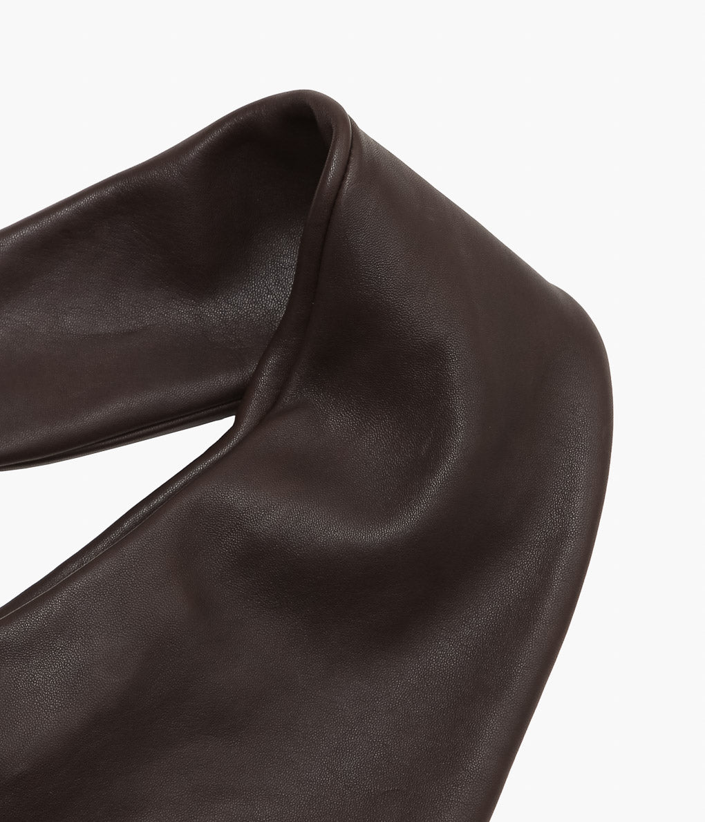 GABRIELA COLL GARMENTS ''NO.250 CROSSED LEATHER BAG'' (BROWN)