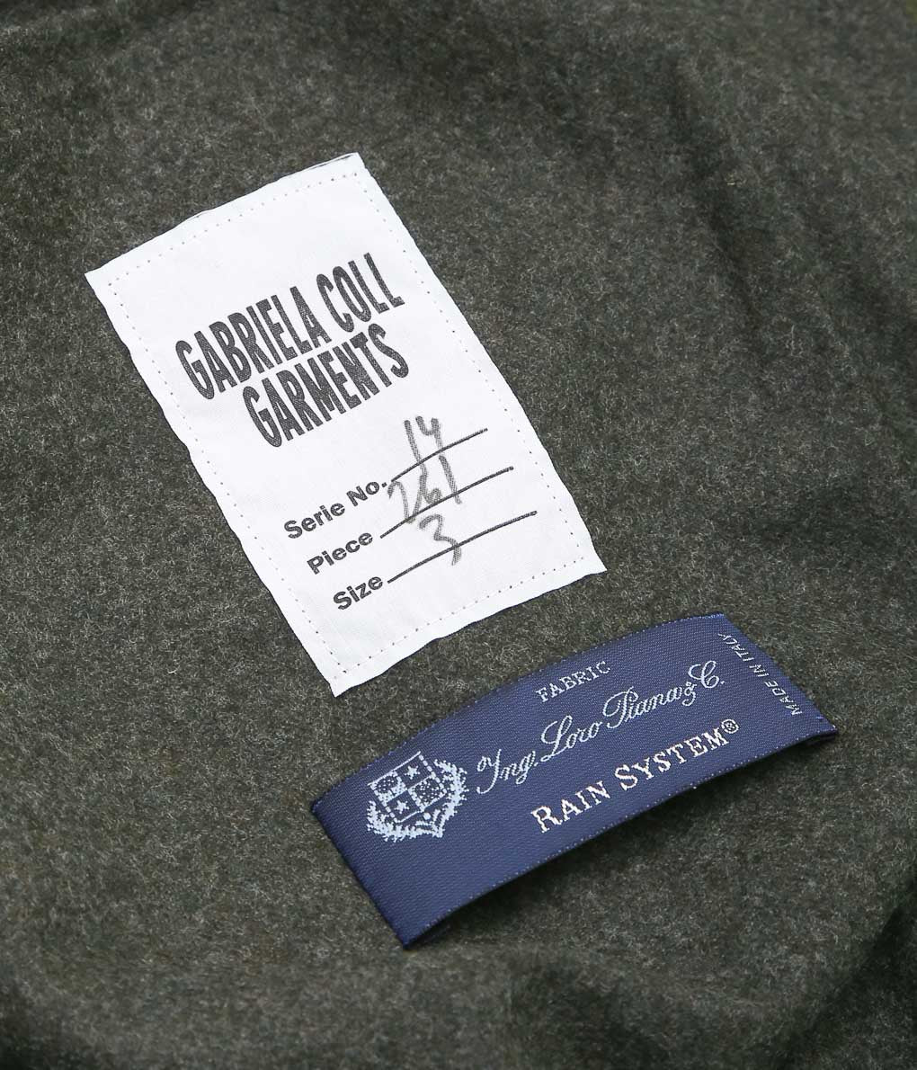 GABRIELA COLL GARMENTS ''NO.261 HEAVY WOOL ZIPPER JACKET ''(GREEN)