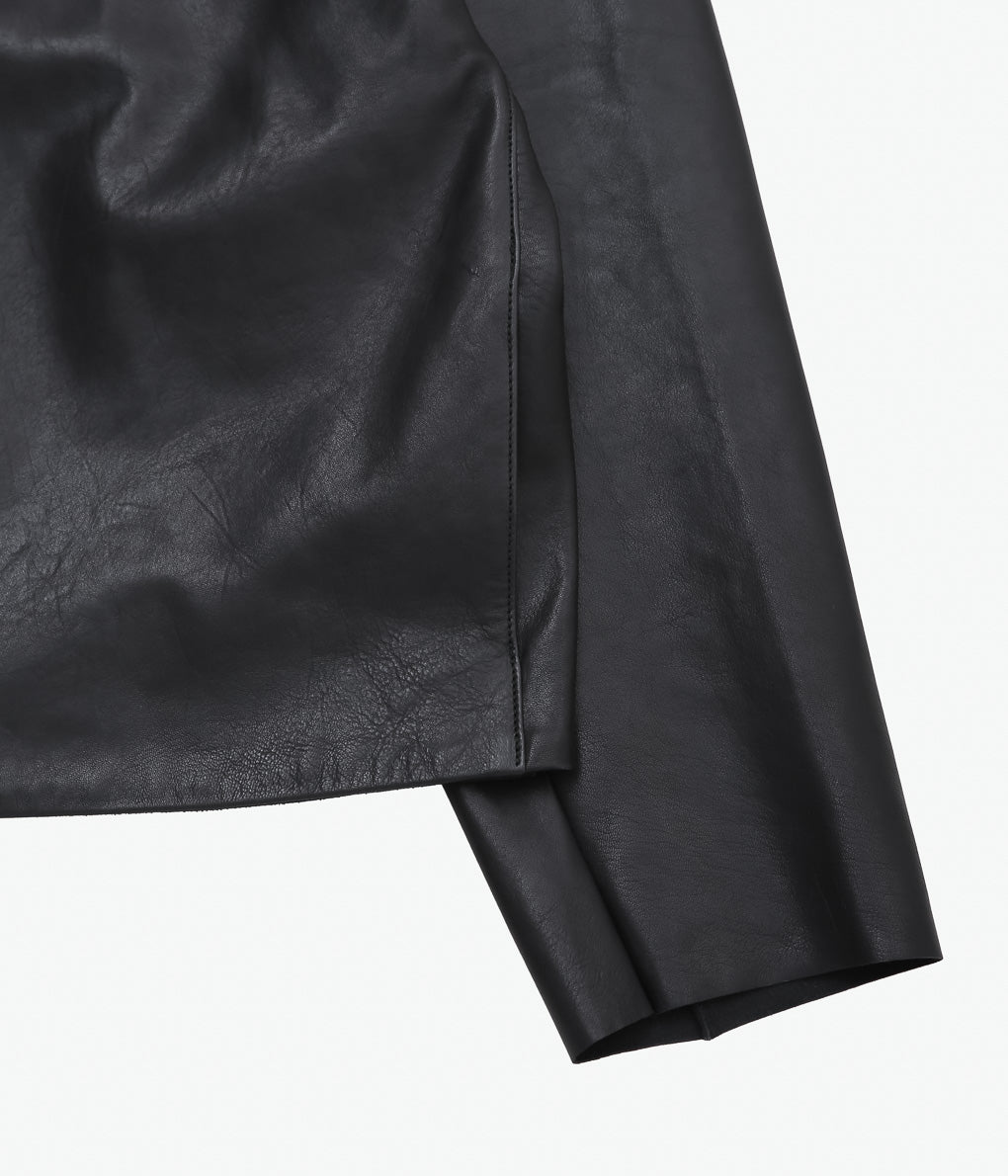 GABRIELA COLL GARMENTS ''NO.285 LEATHER POCKET JACKET'' (BLACK)