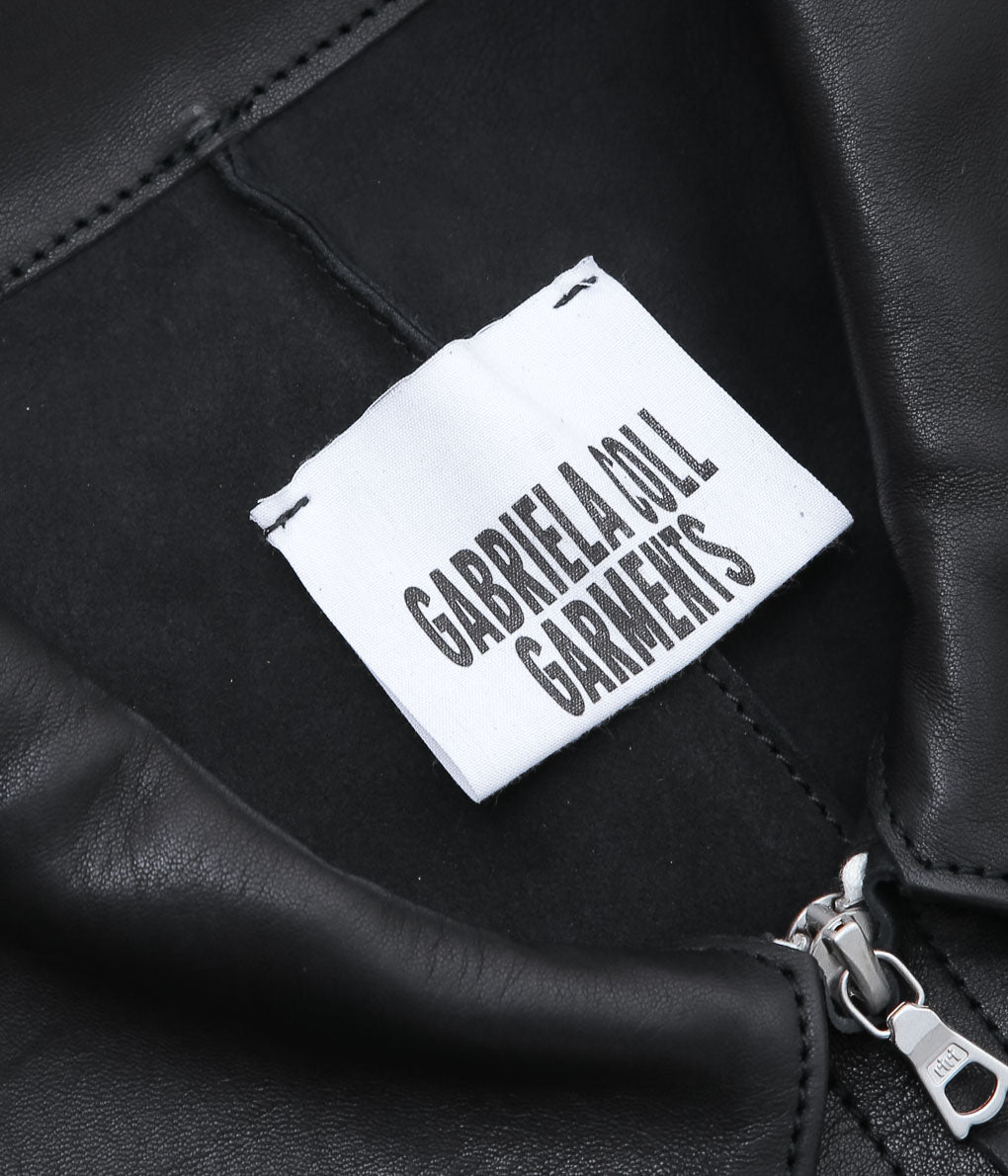 GABRIELA COLL GARMENTS ''NO.285 LEATHER POCKET JACKET'' (BLACK)