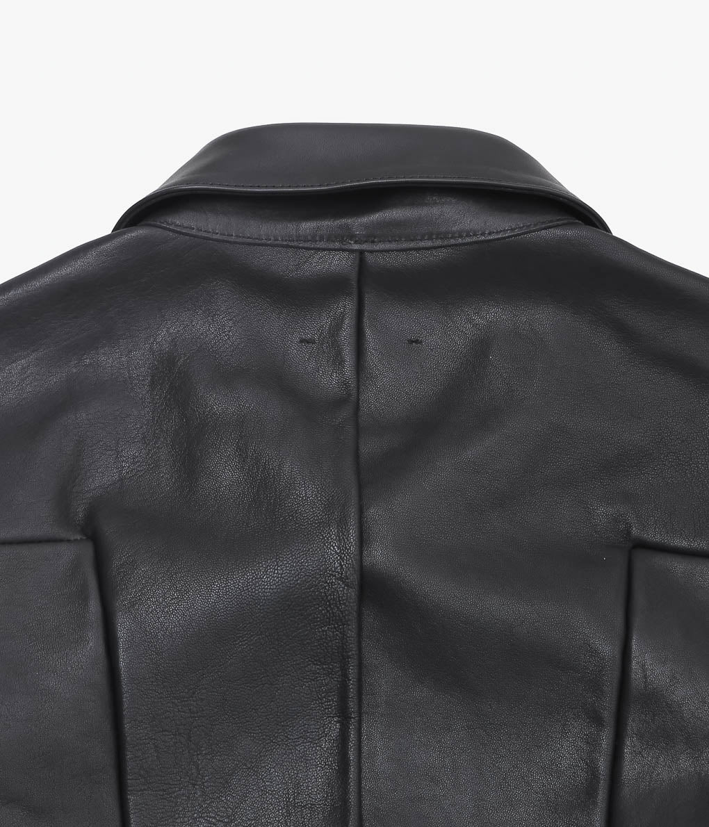 GABRIELA COLL GARMENTS ''NO.285 LEATHER POCKET JACKET'' (BLACK)