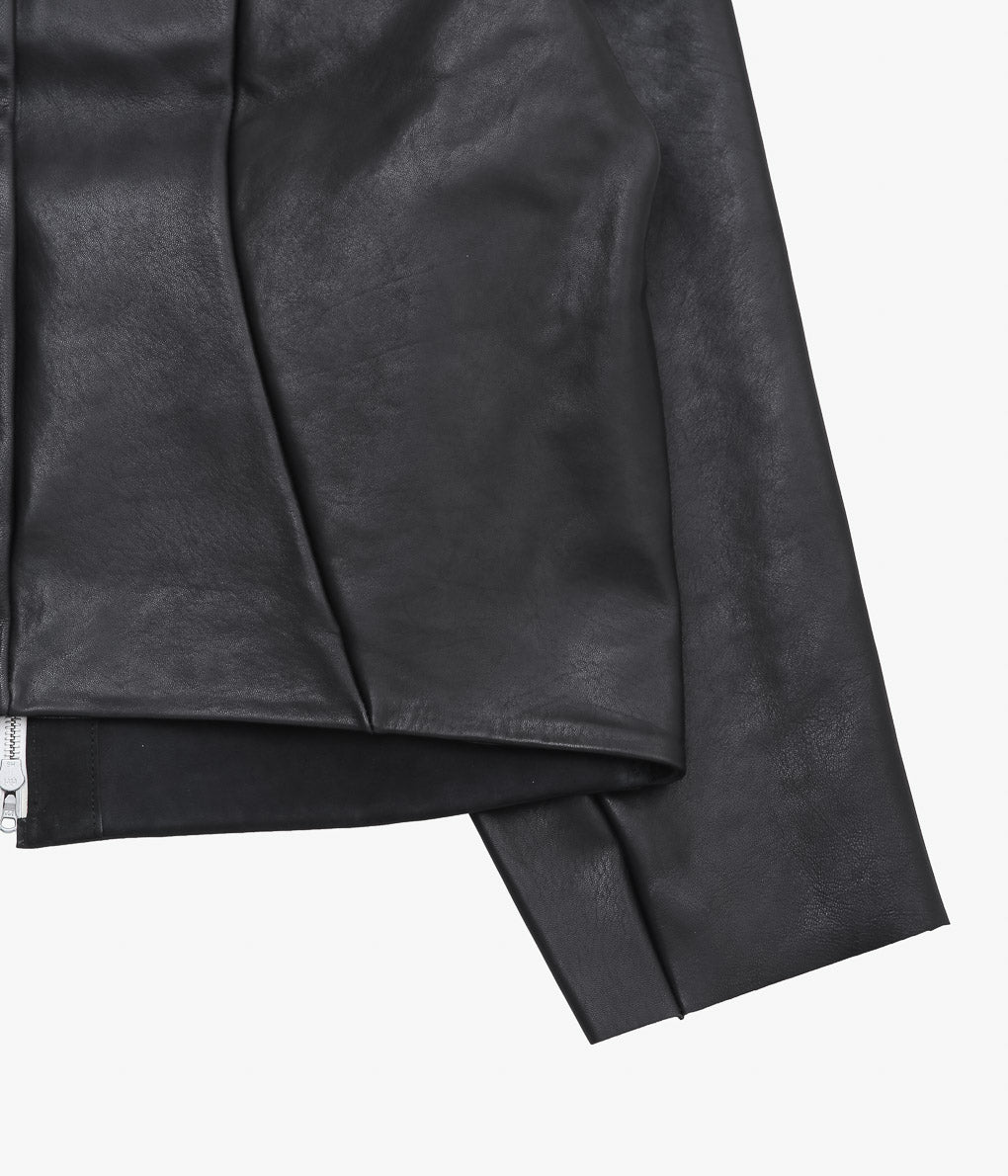 GABRIELA COLL GARMENTS ''NO.285 LEATHER POCKET JACKET'' (BLACK)