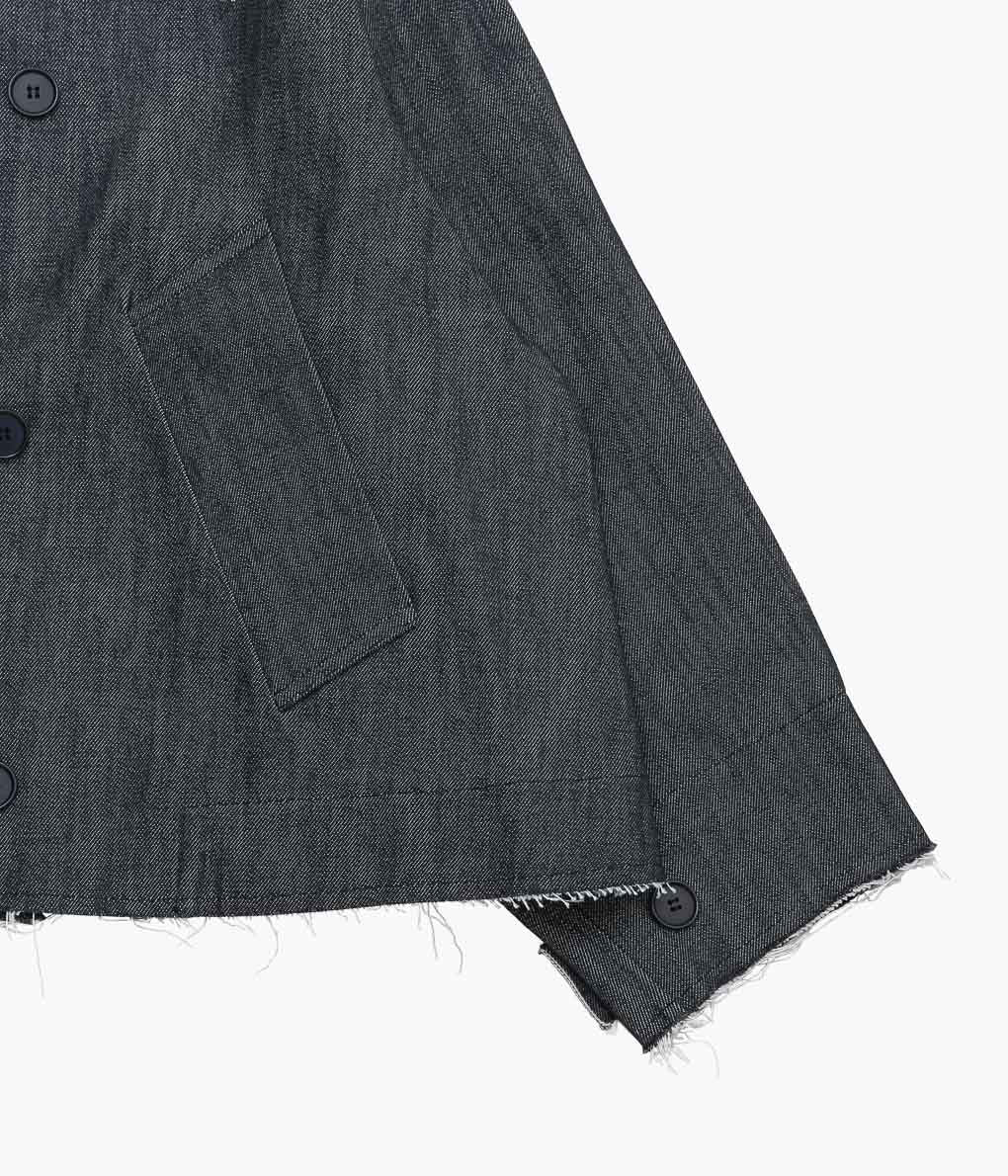 GABRIELA COLL GARMENTS ''NO.286 CROPPED OVERSIZED JACKET'' (BLACK DENIM)