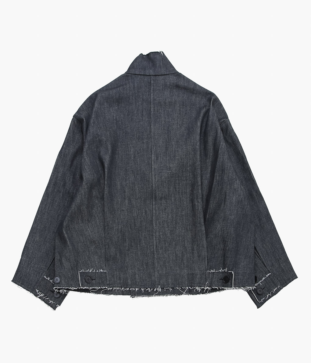 GABRIELA COLL GARMENTS ''NO.286 CROPPED OVERSIZED JACKET'' (BLACK DENIM)
