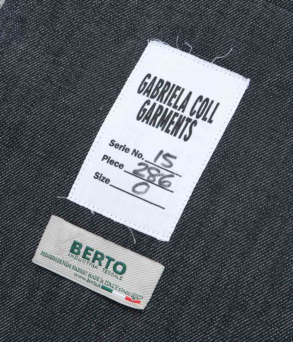 GABRIELA COLL GARMENTS ''NO.286 CROPPED OVERSIZED JACKET'' (BLACK DENIM)