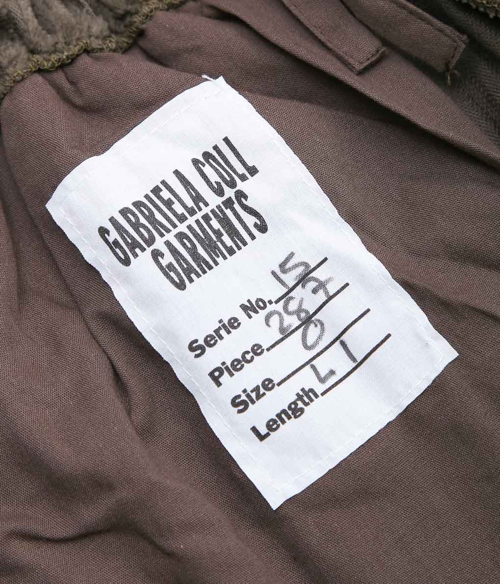 GABRIELA COLL GARMENTS ''NO.287 CORDUROY FLAP POCKET TROUSERS ''(BROWN)