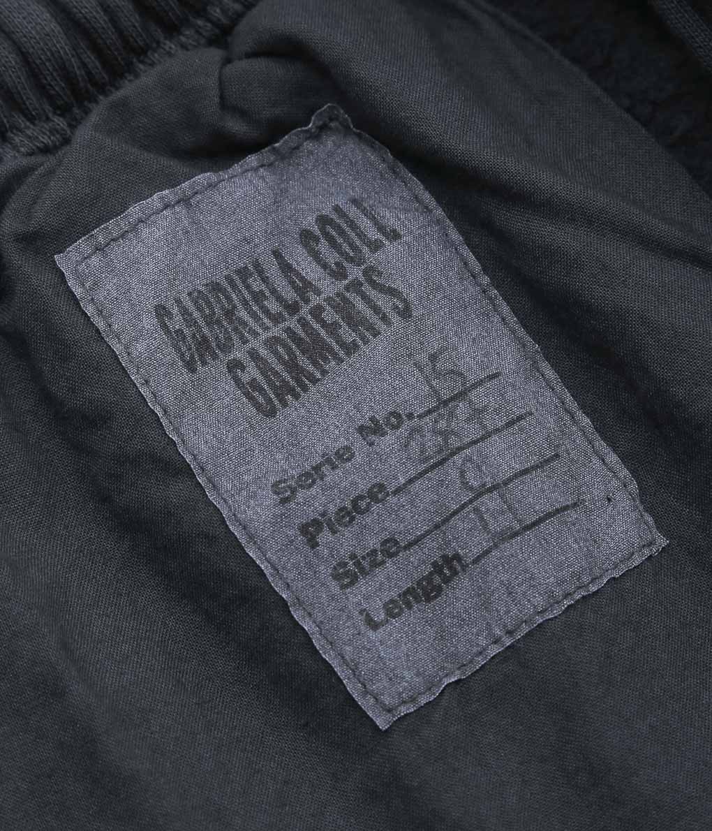 GABRIELA COLL GARMENTS ''NO.287 ORGANIC COTTON FLEECE TROUSERS ''(BLACK)