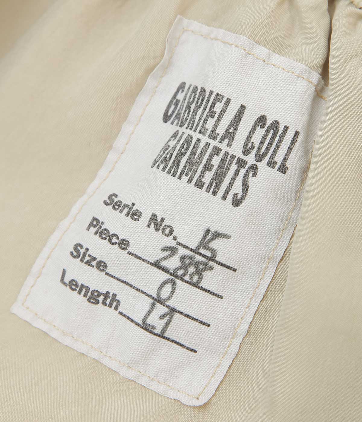GABRIELA COLL GARMENTS ''NO.288 CUPRO DRAWSTRING TROUSERS'' (STONE)