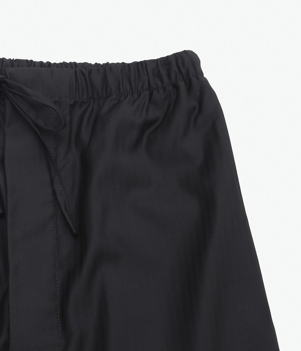GABRIELA COLL GARMENTS ''NO.288 FINE WOOL DRAWSTRING TROUSERS ''(BLACK HERRINGBONE)